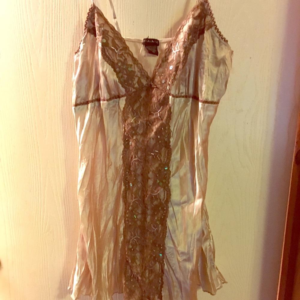 Gold Xl spaghetti strapped top.